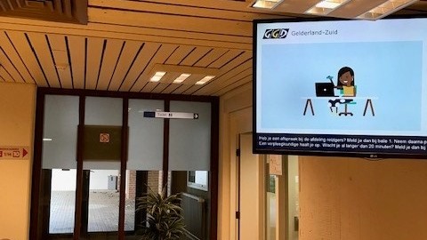 Narrowcasting vaccinatie post GGD Gelderland-Zuid