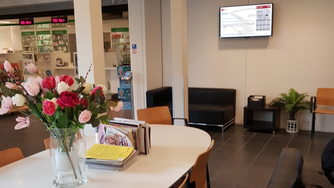 Narrowcasting in wachtruimte gezondheidscentrum